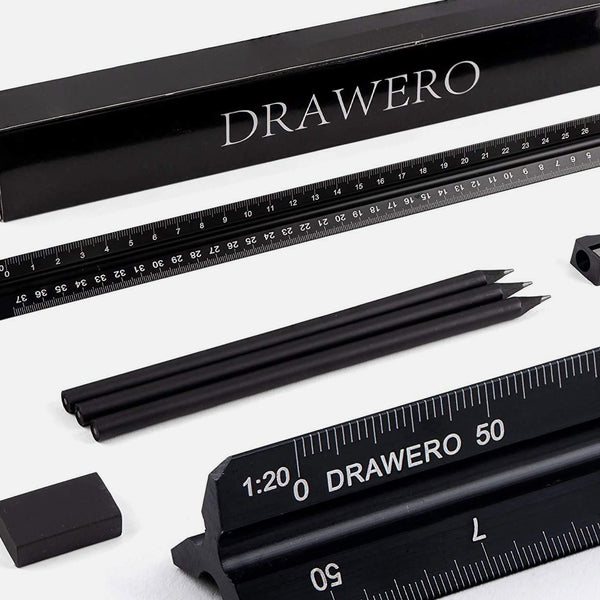 6 Piece Architectural Drawing Set